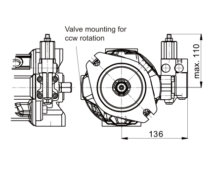 28 DR variabel axialkolvpump vänster - öppen krets - 28cc - 280 bar – bild 4