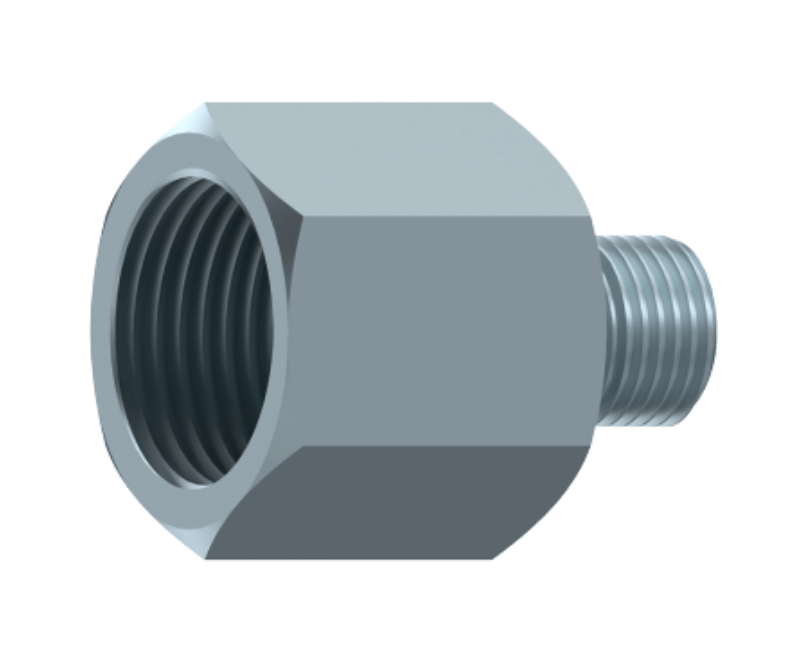Adapter metrisk M18x1,5 hane - 3/8" BSP hona
