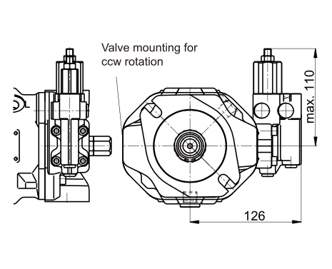 18 DR variabel axialkolvpump höger - öppen krets - 18cc - 280 bar – bild 4