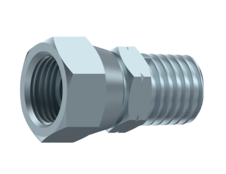 Adapter 1"1/4 NPT hane 60° - 1"1/4 NPSM hona med svivel