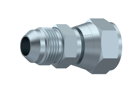 Adapter hane JIC 7/8" 14h UNF hona med svivel