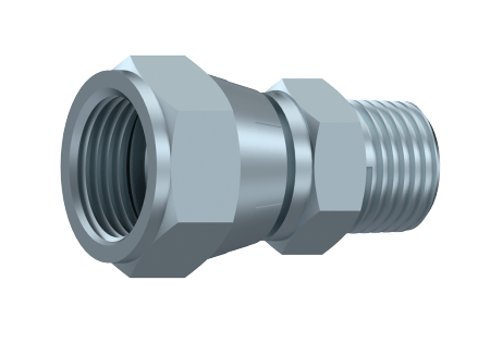 Adapter 3/4" BSPT hane - JIC 1"1/16 12h UNF hona med svivel