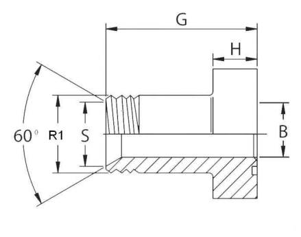 SAE gängfläns (hane) 1"1/4 BSP, 1"1/4 tum, 3000 PSI – bild 2