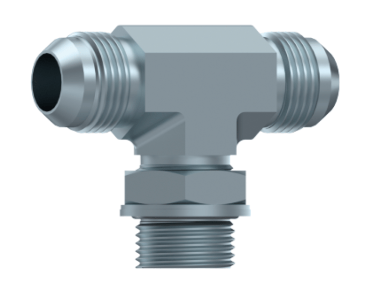 Justerbar T-adapter JIC 1/4" hane - JIC 7/16" 20h UNF hane