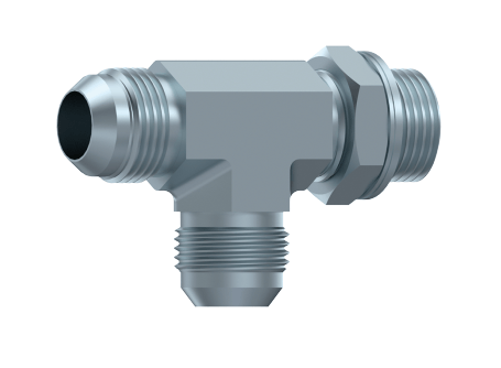Justerbar T-adapter JIC 9/16" 18h UNF hane - 1/4" BSP hane