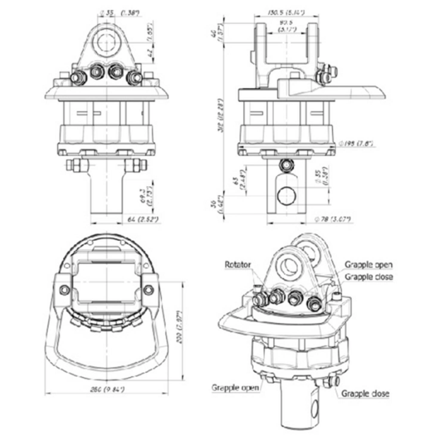 Rotator 6 ton med Ø78 mm axel – bild 2