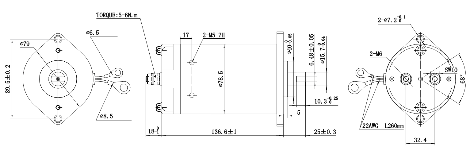 12V minihydraulaggregat motor 0,5kW – bild 5