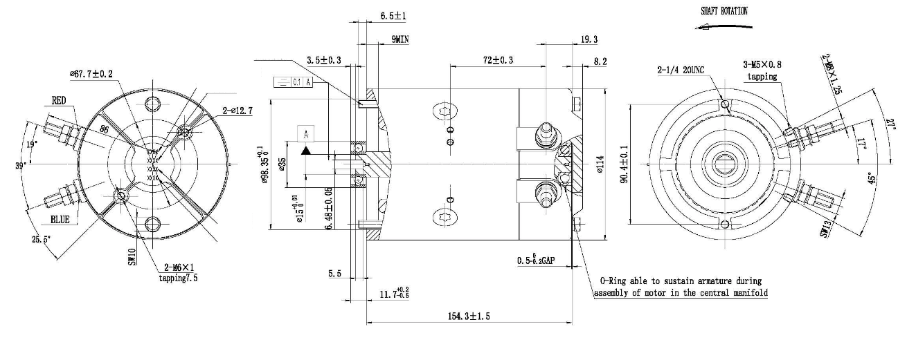 48V minihydraulaggregat motor 2kW – bild 4