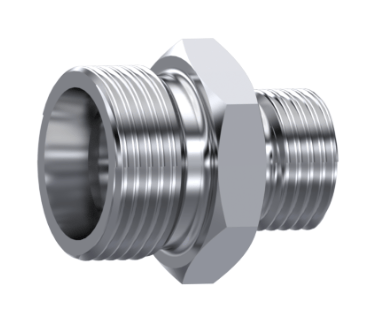 Rostfri adapter 12S - 8S hane