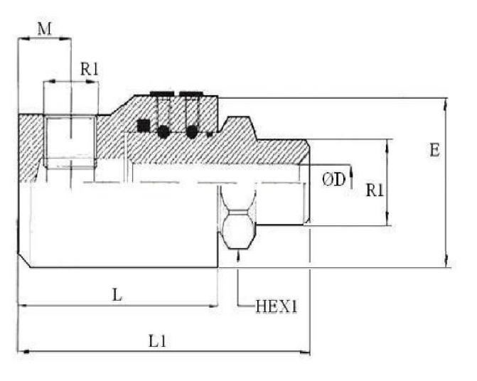 Svängkoppling 3/4" NPT 90° – bild 2