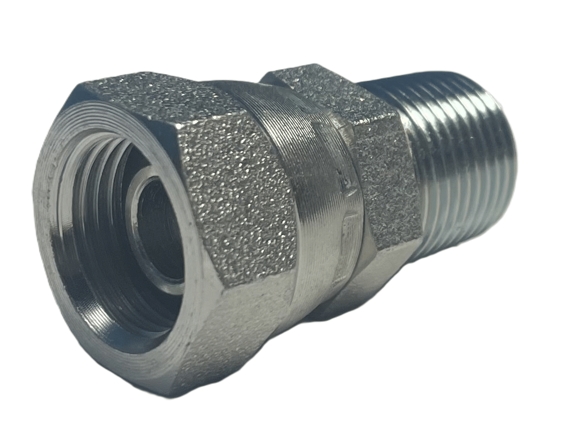 Adapter 1/2" BSP - 1/2" BSPT hane-hona med svivel