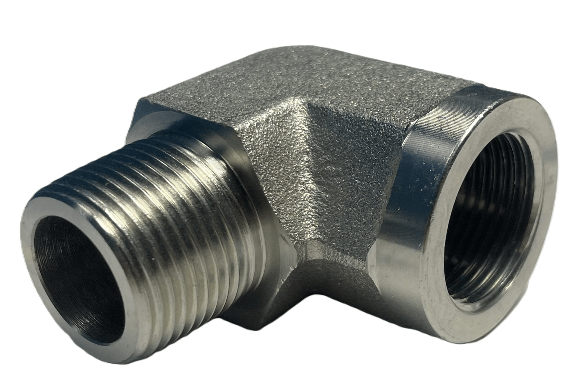Vinkelkoppling 90º 1/4" BSPT - 1/4" BSP hane - hona