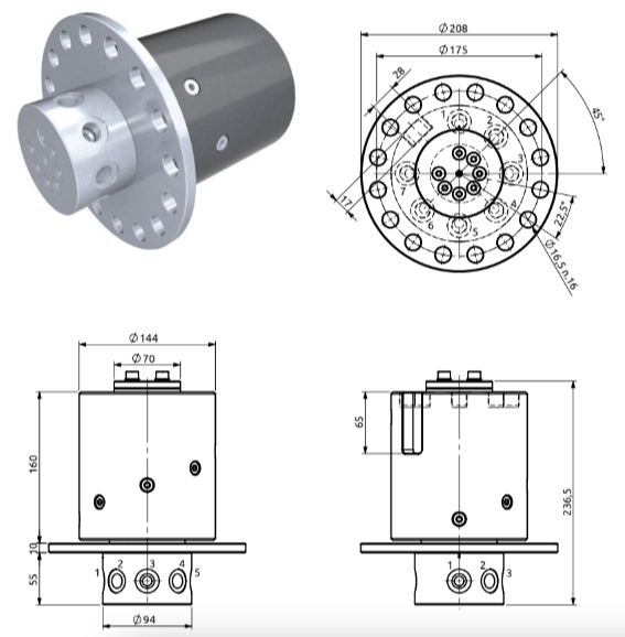 Roterande genomföring RC BSP 7x3/8" – bild 2