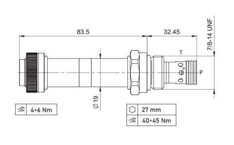 12V proportionell 1/2" BSP tryckbegränsningsventil | 305 bar – bild 4