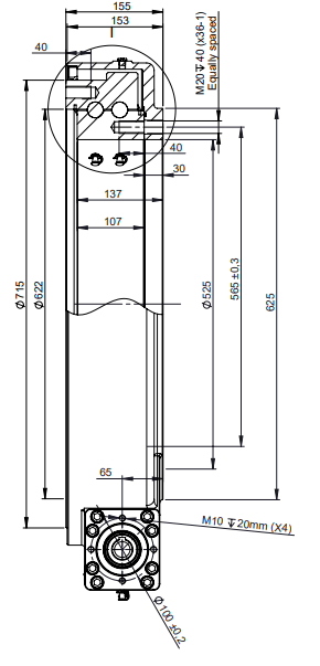 Hydraulisk svängkrans 1:121 utvändig diameter 770mm – bild 6