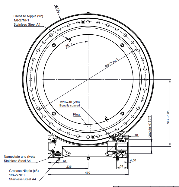 Hydraulisk svängkrans 1:121 utvändig diameter 770mm – bild 7