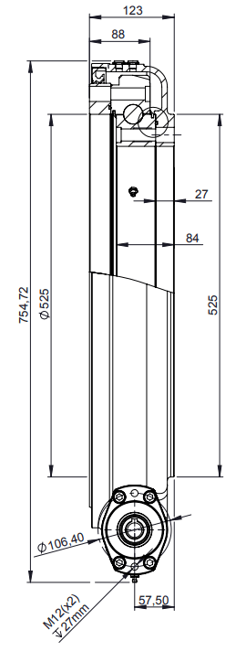 Hydraulisk svängkrans 1:125 utvändig diameter 672mm – bild 6