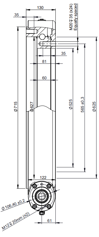 Hydraulisk svängkrans 1:102 utvändig diameter 770mm – bild 6