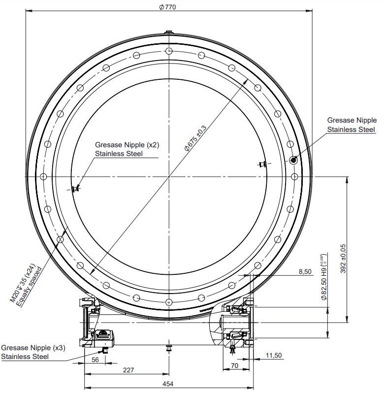Hydraulisk svängkrans 1:102 utvändig diameter 770mm – bild 7