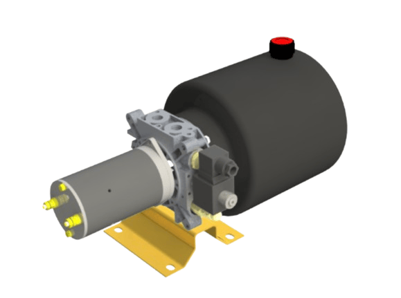 48V 0,8kW hydraulaggregat | 1,1cc pump | enkelverkande krets – bild 2