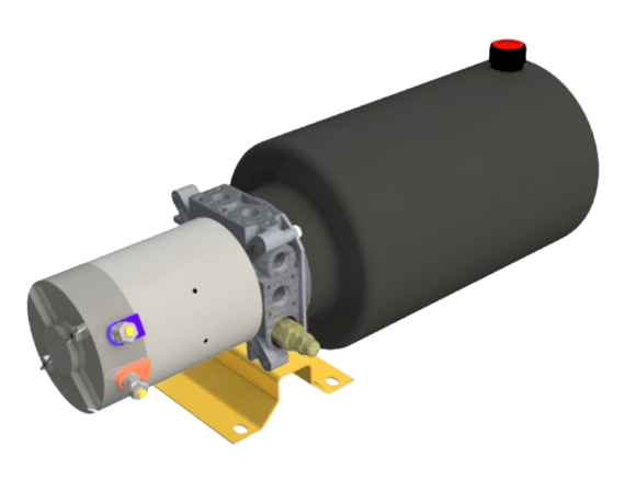 48V 2,0kW hydraulaggregat | 2,7cc pump | dubbelverkande krets – bild 2