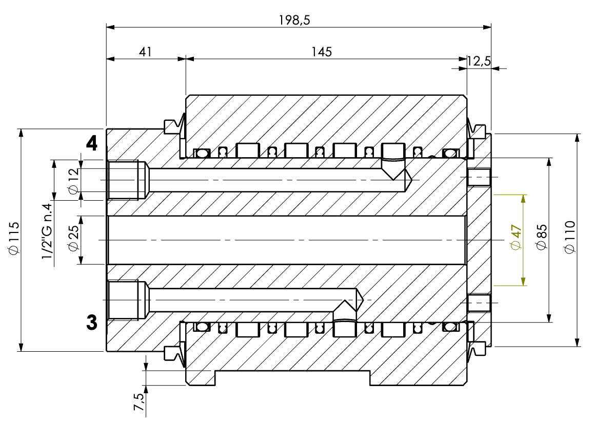 Roterande genomföring RC BSP 4x1/2" – bild 4