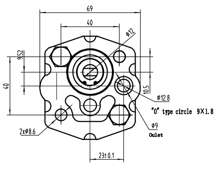 1,3 cc Kugghjulspump höger med 8 mm platt axel grupp 10 – bild 3