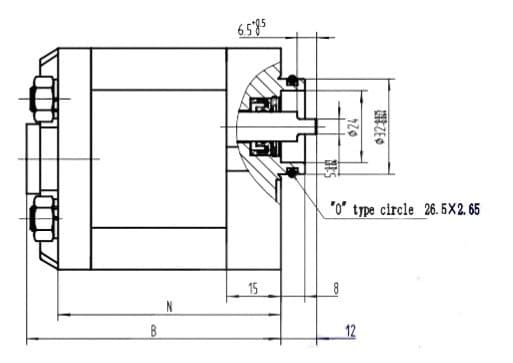 8 cc Kugghjulspump höger med 8 mm platt axel grupp 10 – bild 5