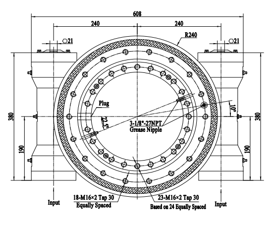 Hydraulisk svängkrans med två snäckhjul 1:86 utvändig diameter 480mm – bild 2