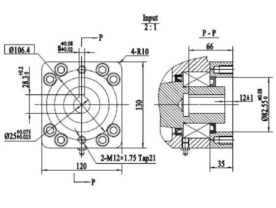 Hydraulisk svängkrans med två snäckhjul 1:90 utvändig diameter 700mm – bild 4