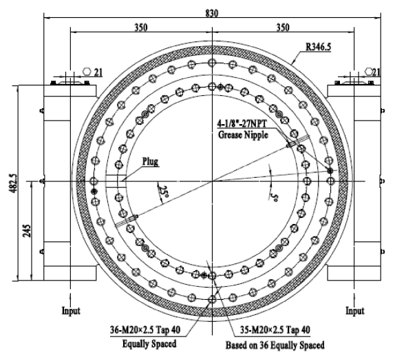 Hydraulisk svängkrans med två snäckhjul 1:90 utvändig diameter 700mm – bild 2