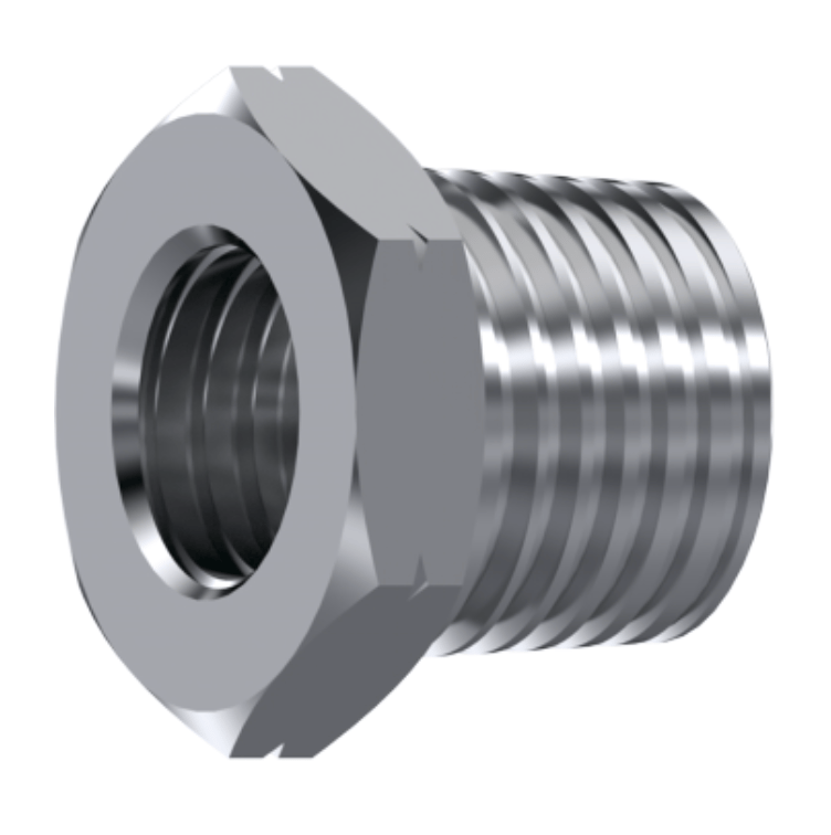 Rostfri inskruvningsadapter 1" - 1/2" NPT hane-hona