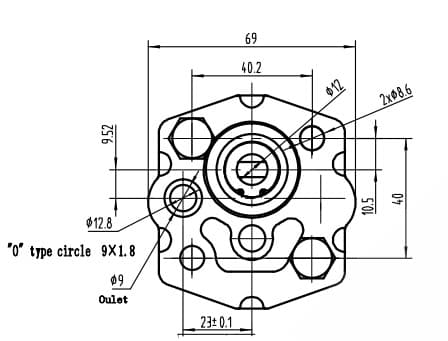 2,7 cc Kugghjulspump vänster med 8 mm platt axel grupp 10 – bild 2