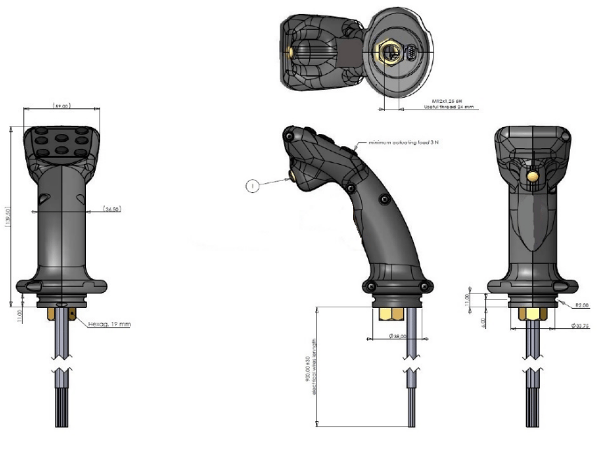 4 knappar ergonomisk joystick – bild 3