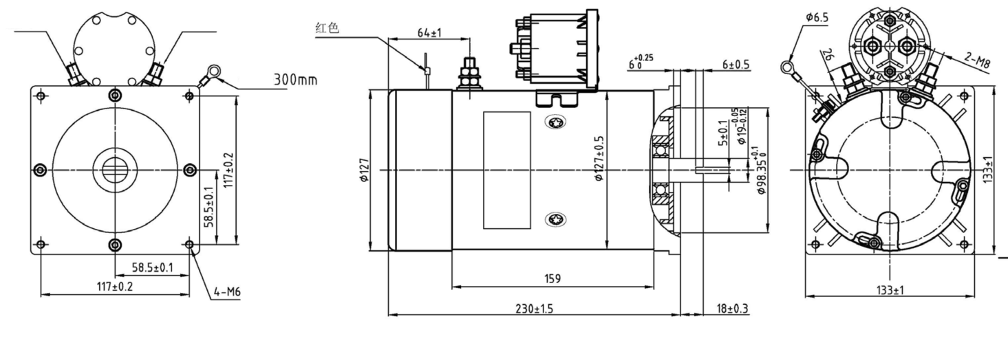 3 kW - 48V elmotor för hydraulpump montering - pumpgrupp 1 – bild 3