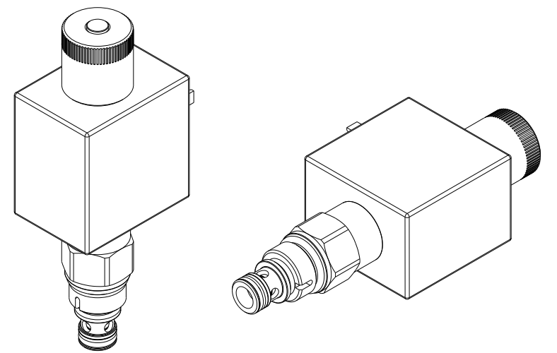 Proportionell tryckbegränsningsventil 40–250 bar | 3/4-16 UNF cartridge | inkl. spole 24V – bild 2