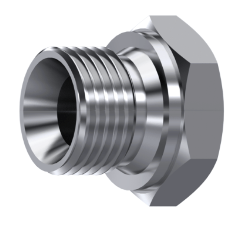 Rostfri inskruvningsadapter 1" - 1/2" BSP hane-hona