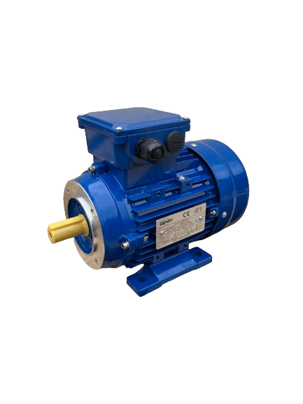 1-fas elmotor 0,55 kW 230 Volt | Fot-flänsmontering B3-B14 | 3000 varv/min
