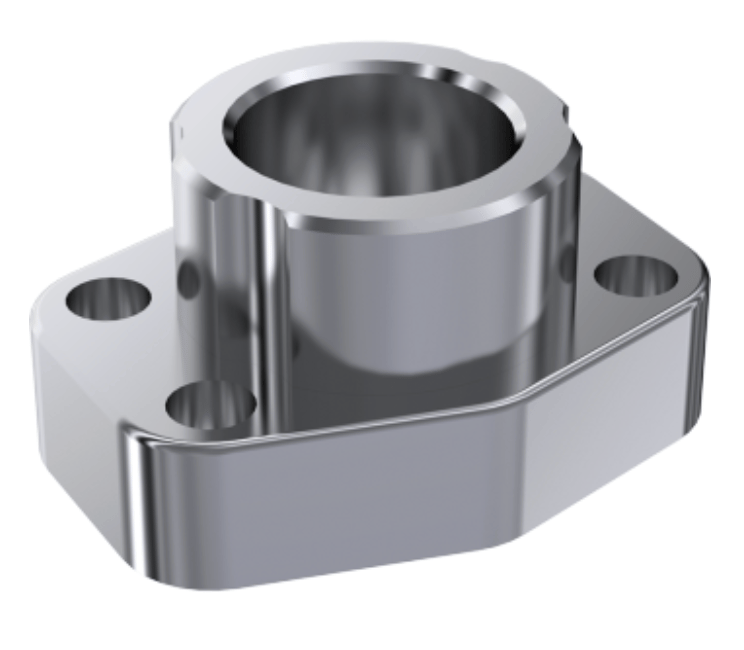 1"1/2 rostfri SAE svetsfläns hona | Ø 48,6 mm | 6000 PSI