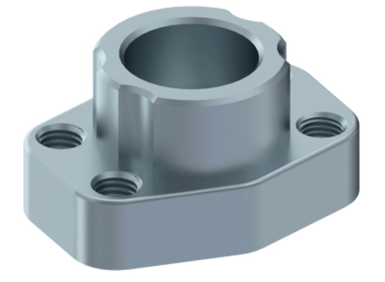 1/2" SAE svetsfläns hona | motfläns | för metriskt rör | Ø 20,3 mm | 3000 PSI