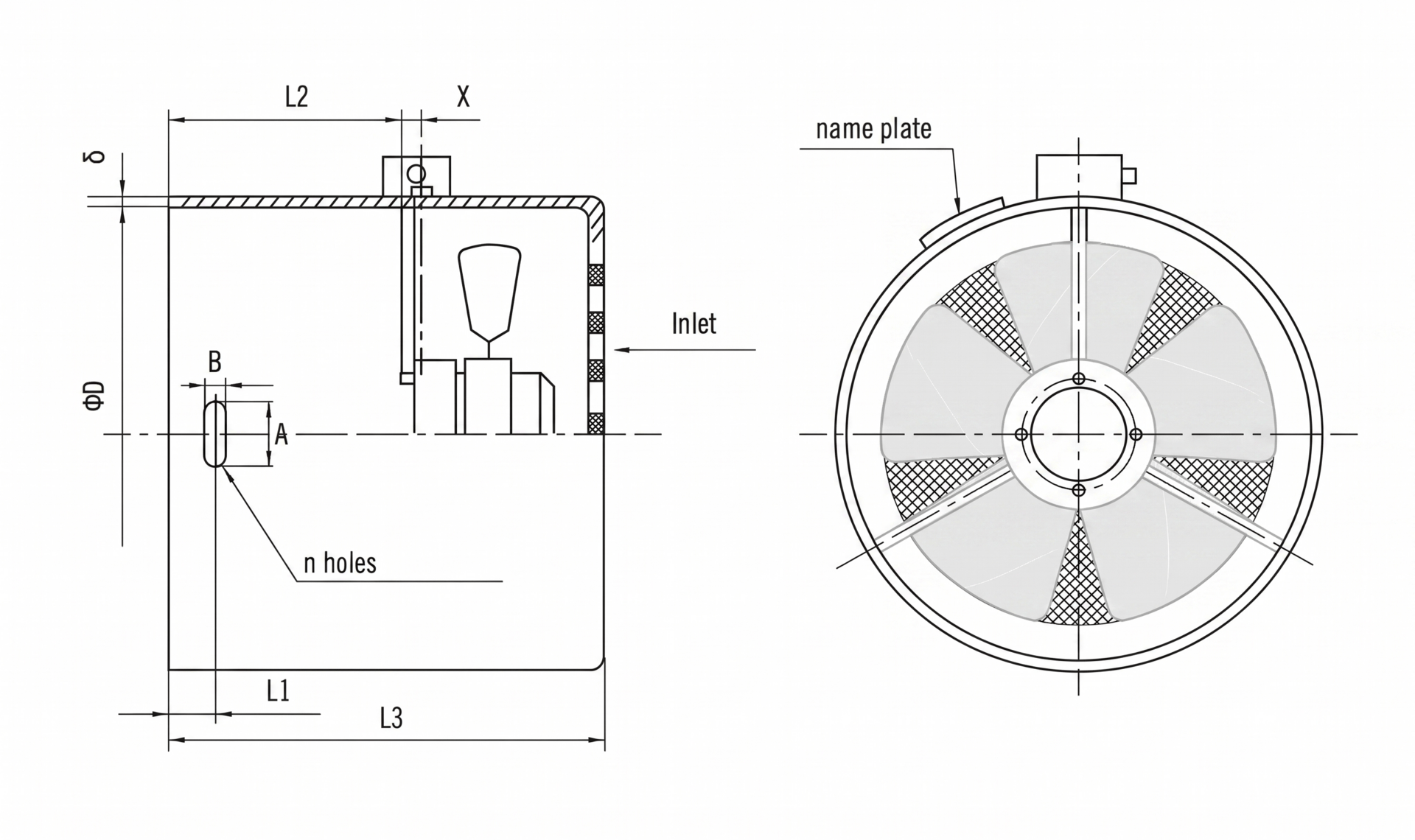 Forcerad motorventilation elmotor ramstorlek 90 – bild 2