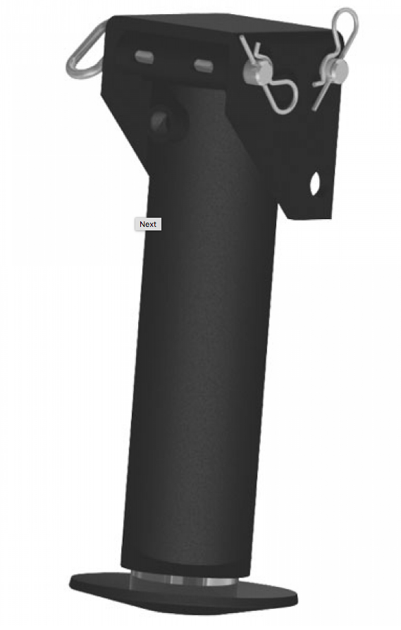 Stödbenscylinder kompl. 65mm - 250mm