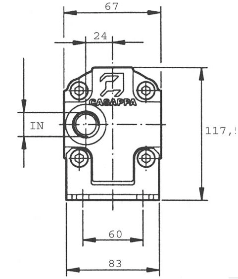 Flödesdelare (motor) Casappa 4 sektioner 3-8 l/min – bild 2
