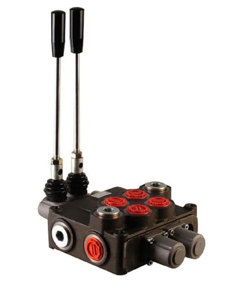 2P120 2 sektion riktningsventil 120 L/min manuellt manövrerad