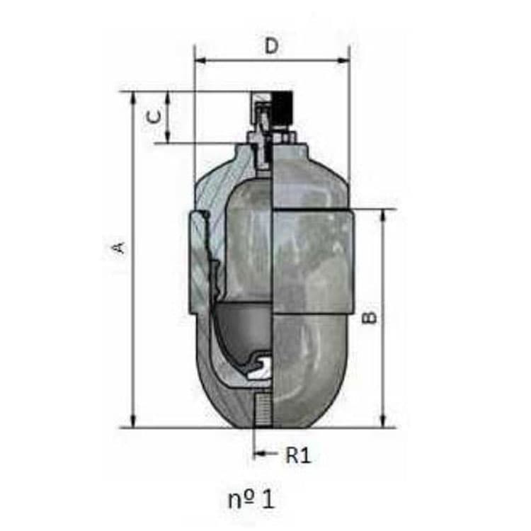 Membranackumulator M18x1,5 anslutning 0,7L – bild 4