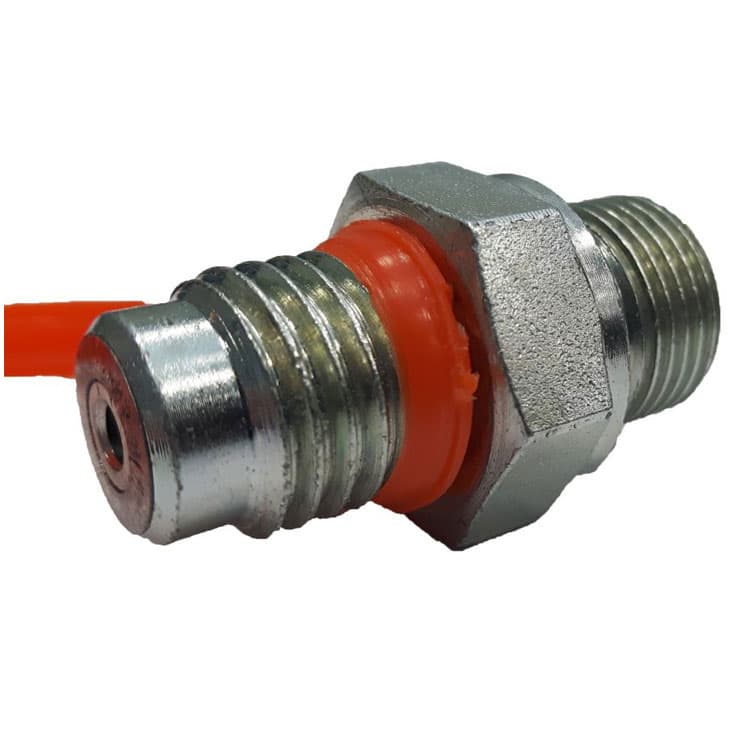 Minimess koppling 1/2'' BSP hane med plastskyddskåpa – bild 2