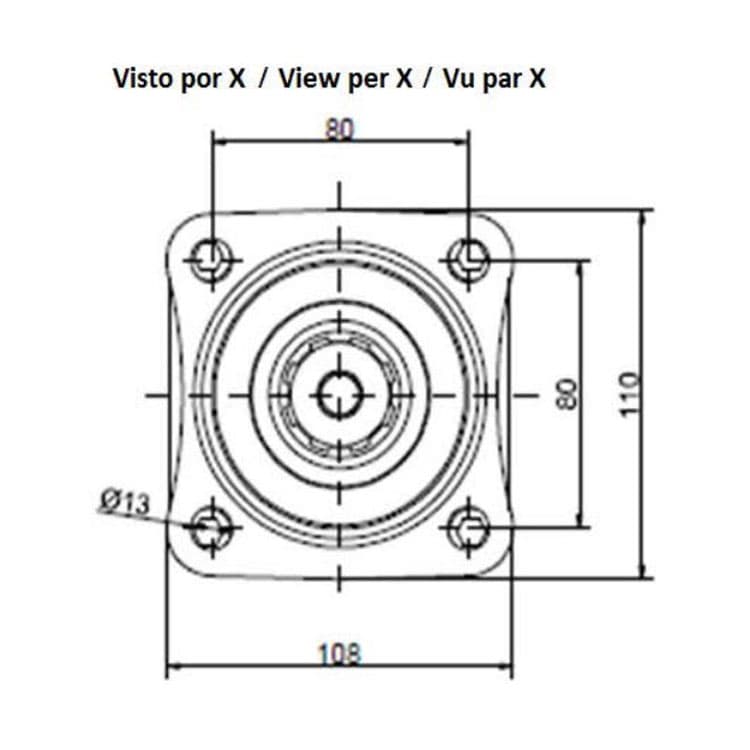 30cc axialkolvmotor 35 mm splinead axel – bild 3