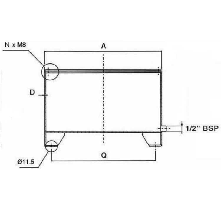 Stålhydrauliktank CF med lock 39 liter – bild 2