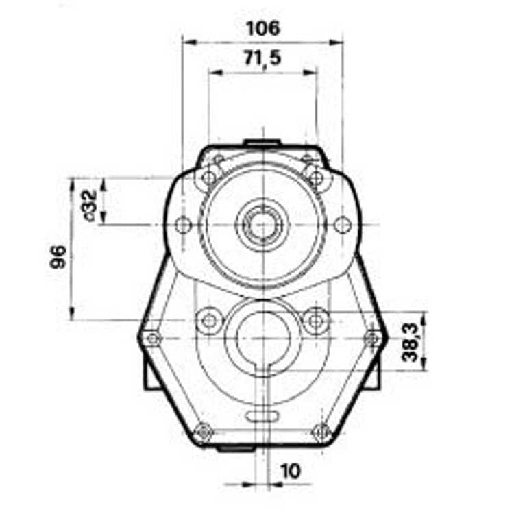 Reduktionsväxel 1:3 för OMR, MHR och OMP hydraulmotorer, 10 kW – bild 3