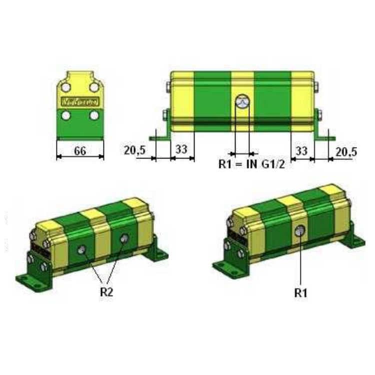 Flödesdelare (motor), 2 sektioner, 6,5-30 l/min – bild 3